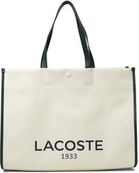 Lacoste - Heritage Canvas Large Shopping Bag - Lyst