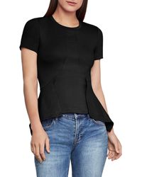 BCBGMAXAZRIA Womens Bette Peplum Top
