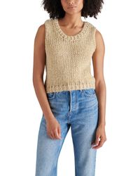 Steve Madden - Apparel Eleny Sweater Vest Gold - Lyst
