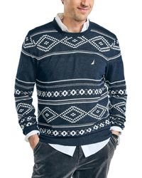 Nautica - Sustainably Crafted Fair Isle Crewneck Sweater - Lyst