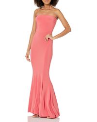 Norma Kamali - Womens Strapless Fishtail Gown Cocktail Dress - Lyst