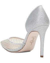 Jessica Simpson - S Prizma 11 Glitter D'orsay Heels Silver 7 Medium - Lyst