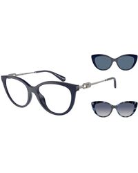 Emporio Armani - Ea4213u Universal Fit Prescription Eyewear Frames With Two Interchangeable Sun Clip-ons Cat Eye - Lyst