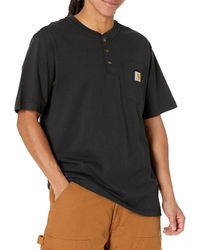 Carhartt - Shortsleeve Workwear Henley T-shirt K84, Black, X-large - Lyst
