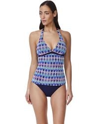 Gottex - Standard Retro Riviera Halter Netted Crochet Tankini Top - Lyst
