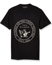 True Religion - Stamp Buddha Logo Short Sleeve Crew Neck Tee - Lyst