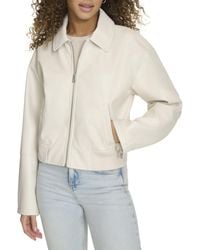 Levi's - Faux Leather Bomber With Laydown Collar - Lyst