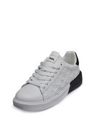 Karl Lagerfeld - Paris Leather Lightweight Sneaker With Embossed Logo - Lyst