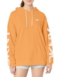DKNY - Pocket Relaxed Fit Distressed Crackle Logo Hoodie - Lyst