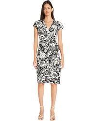 Maggy London - Printed Matte Jersey Wrap - Lyst
