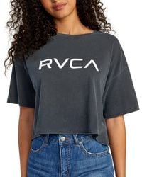 RVCA - Womens Cropped Short Sleeve Graphic Tee T Shirt - Lyst