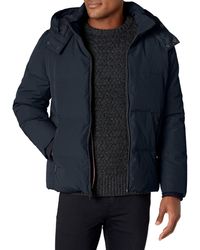 cole haan flannel down hooded jacket