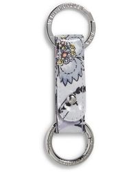 Vera Bradley Womens S Signature Cotton In The Loop Keychain Hummingbird Park One Size - Multicolor