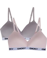 DKNY - S Contrast Logo Full Coverage Wireless T-shirt Bra - Lyst