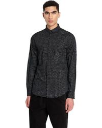 Emporio Armani - A | X Armani Exchange Stretch Cotton Poplin Long Sleee Button Up Shirt - Lyst