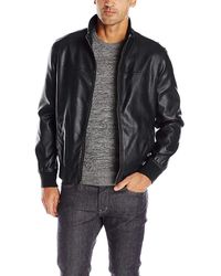 tommy hilfiger black leather jacket