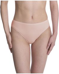 Natori - Bliss Bare Cotton Thong - Lyst