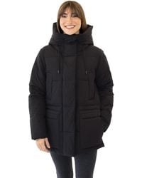 Nine West - 's 30-inch Hooded Puffer Coat With Utility Pockets - Lyst