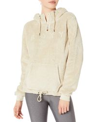 express one eleven oversized sherpa fleece sweatshirt