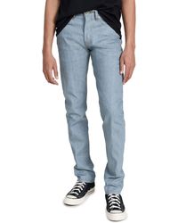 Naked & Famous - Weird Guy Tapered Fit Jeans In Lightweight Recycled Selvedge-stone Blue - Lyst