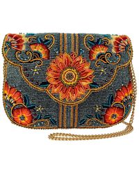 Mary Frances - Denim Sunflower Beaded Floral Crossbody Clutch Handbag - Lyst