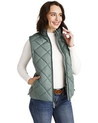 Vera Bradley - Zip Up Puffer Vest With Pockets - Lyst