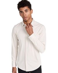 Theory - Sylvain Structure Knit Dress Shirt - Lyst
