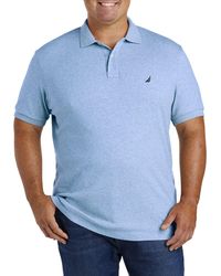 Nautica - Classic Fit Short Sleeve Solid Soft Cotton Polo Shirt, Deep Anchor Heather, 3xlt Tall - Lyst
