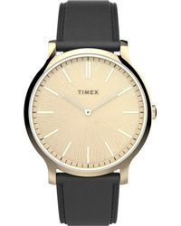 Timex - Black Strap Champagne Dial Gold-tone - Lyst