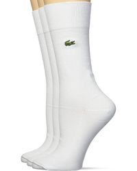 Lacoste - S Ribbed 3 Multi Pack Solid Jersey Ankle Socks - Lyst