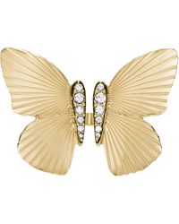 Fossil - Butterfly Collection Gold-tone Stainless Steel Center Focal Ring - Lyst