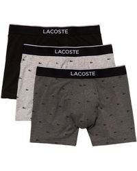Lacoste - Essential 3 Pack Allover Croc Boxer Briefs - Lyst
