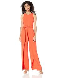 Nine West Jumpsuit With Flyaway Pant - Orange