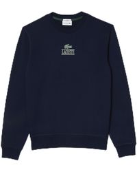 Lacoste - Minimal Croc Crew Neck Sweatshirt - Lyst