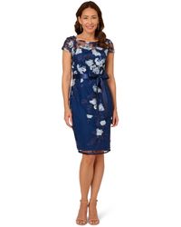 Adrianna Papell - Embroidered Sheath Dress - Lyst