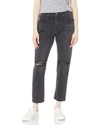 James Jeans Donna High-rise Straight Leg Ankle Jean In Vintage Black