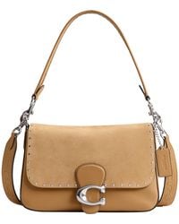 COACH - Mixed Leather Suede With Rivets And Tooling Soft Tabby Shoulder Bag - Lyst