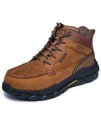 Skechers - Moc Hands Free Slip Ins Santoro Leather Nano Safety Toe Industrial Boot - Lyst