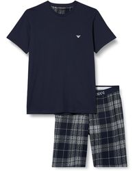 Emporio Armani - Pattern Mix T-shirt And Shorts Pyjama Set - Lyst