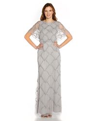 Adrianna Papell - Beaded Blouson Gown - Lyst