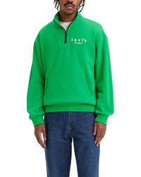 Levi's - Relaxed Graphic 1/4 Zip Pocket Hoodie, - Lyst