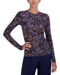 BCBGMAXAZRIA - Fitted Top Long Sleeve Crew Neck Knit Shirt - Lyst