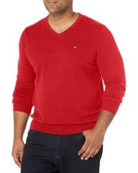 Tommy Hilfiger - Essential Long Sleeve Cotton V-neck Pullover Sweater - Lyst