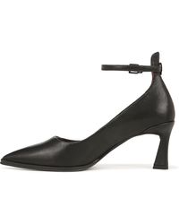 Franco Sarto - S Danielle Pointed Toe Ankle Strap Pump Black Leather 5 M - Lyst