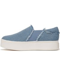 Vince - S Warren Platform Slip-on Sneaker Jean Blue Fabric 12 M - Lyst