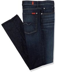 7 For All Mankind - Slimmy Squiggle In Los Angeles Dark Jeans - Lyst