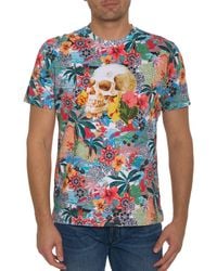 Robert Graham - Tropical Skull Short Sleeve Knit Graphic T Shirt - Lyst