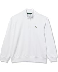Lacoste - Non-brushed Fleece Quarter Zip - Lyst