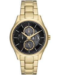 Emporio Armani - A|x Armani Exchange Multifunction Gold-tone Stainless Steel Bracelet Watch - Lyst