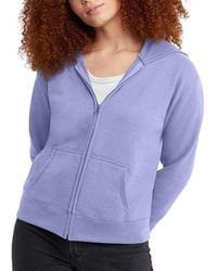 Hanes - , Ecosmart Fleece Full Hoodie, Zip-up Hooded Sweatshirt For , Peri Blue - Lyst